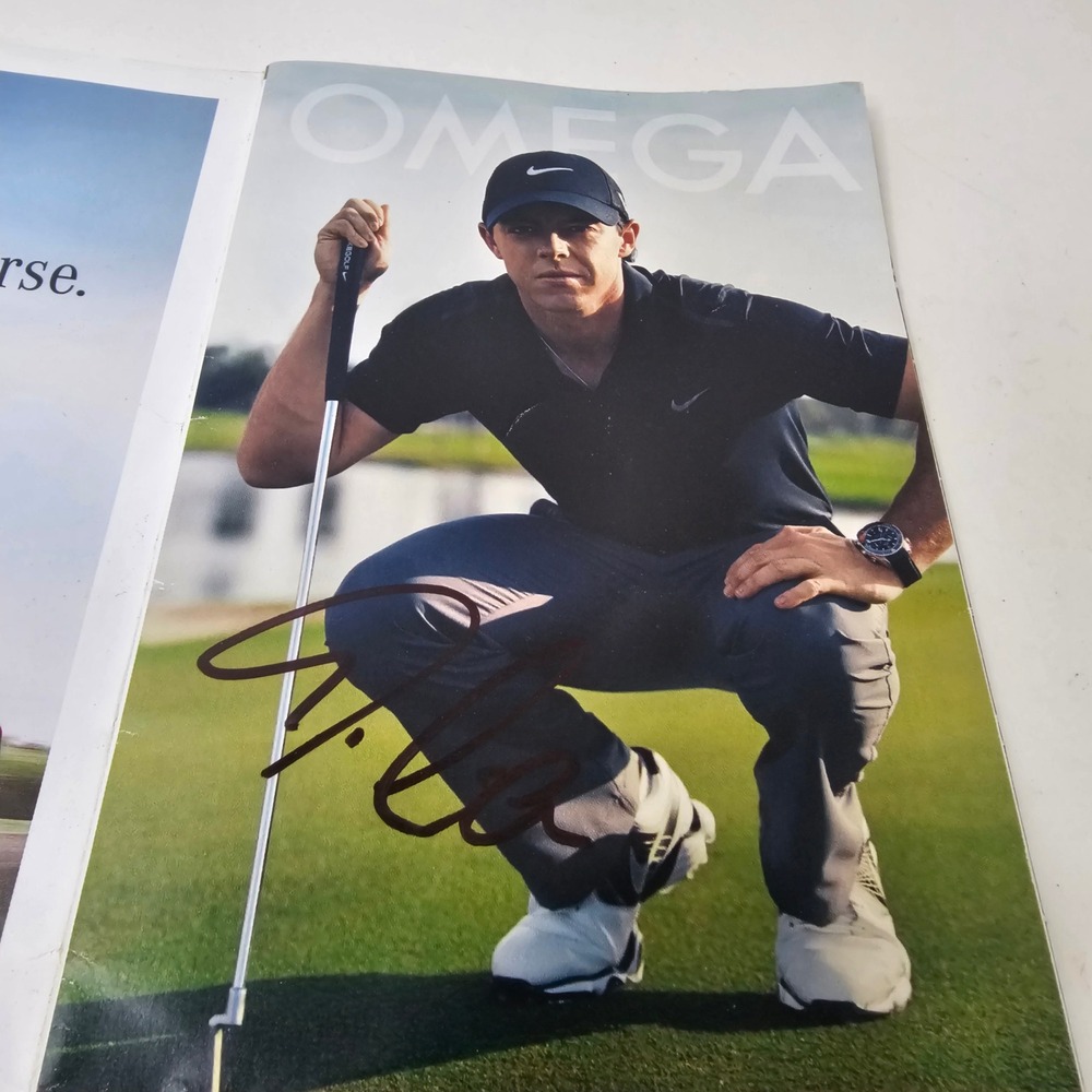 2015 PGA Championship Whistling Straits Course Map Signed Rory McIlroy Autograph